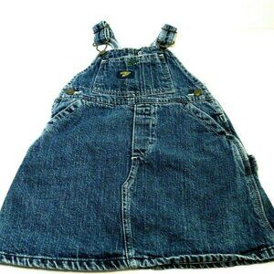 OshKosh Blue Denim Overalls Jumper Dress 24 mos